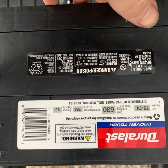 Duralast Battery Brand New - Picture 1 of 2